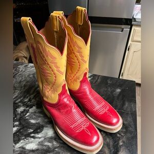 Lucchese Women's 2000 Crepe Square Toe Cowboy Boots